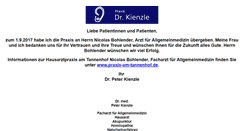 Desktop Screenshot of drkienzle.de
