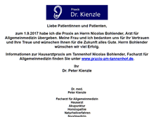 Tablet Screenshot of drkienzle.de